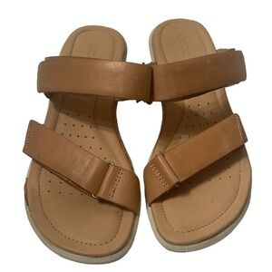 Ecco Leather Wedge Powder Women’s Shoes Size 35